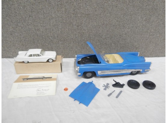 2 Car Lot Including C1960 Mercury Comet Plastic Model Promotional Dealer Giveaway