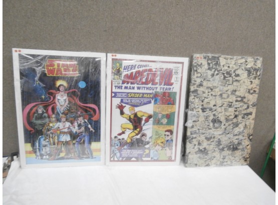 Trends International Comic Book Framed Posters, Star Wars And Daredevil Plus Montage Of Cerebus