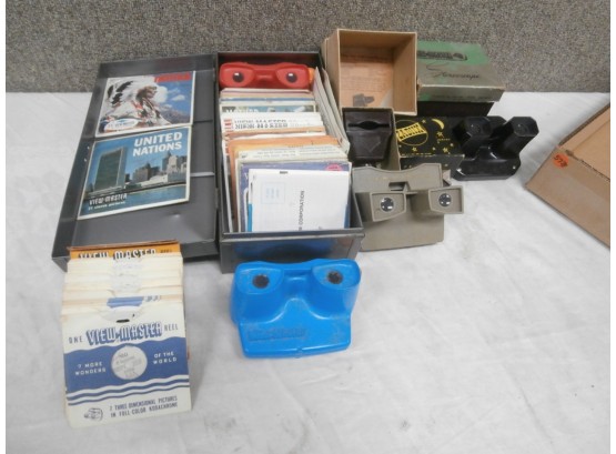 View Master Lot Including View Masters, Packets Of Reels With A Variety Of Subject Matter