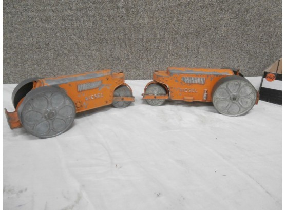 2 Hubley Kiddie Toy Diesel #480 Steam Rollers