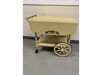 Hitchcock White Stenciled Tea Cart