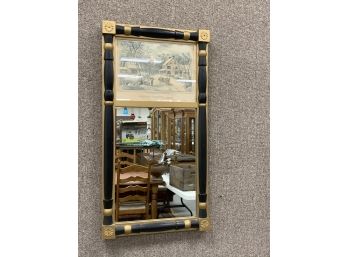 Two Part Country Mirror With The American Homestead Winter