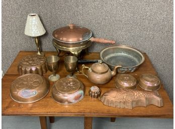 Assorted Copper And Brass Items Including Some Wall Decor