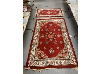 Matched Pair Of Chinese Oriental Rugs 4x6 And 5x9