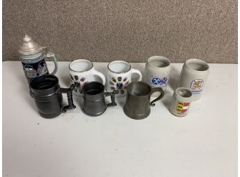 Assorted Steins And Mugs Some German