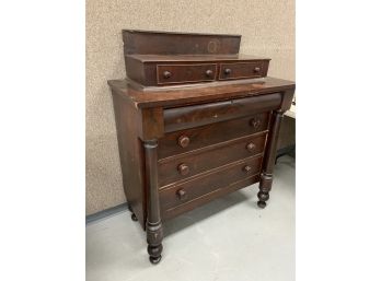 Mahogany Empire Dresser Two Over Four Drawer