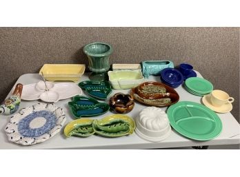 Assorted Pottery Lot Including Fiesta, Haeger, And Others