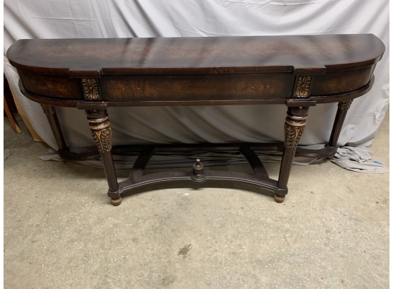 1 Drawer Hall Table With Carved Columns