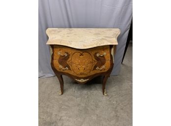 Bombay Marble Top Inlaid Commode