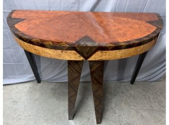 Retro Style 1/2 Round Hall Table With Multiple Woods