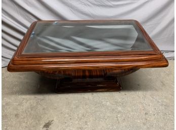 Art Deco Style Glass Top Coffee Table