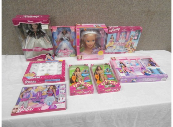 Barbie Dolls Including Disney Snow White, Sleeping Beauty, Etc.