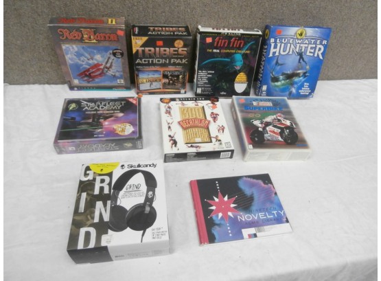 Mostly Computer Games, Red Baron II, Star Trek Starfleet Academy, Skull Candy Lead Set, Etc.