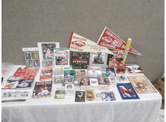 Sports Collectibles Including Ornaments, Books, Fenway Park,etc.