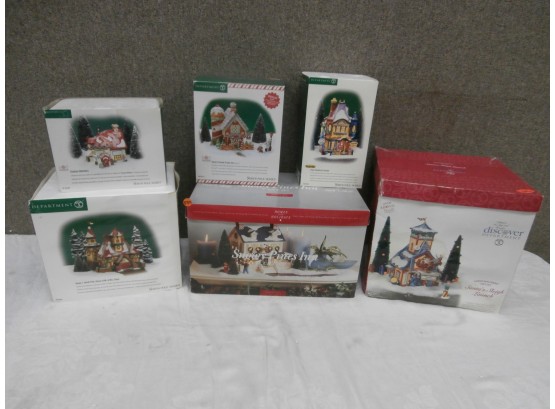 6 Piece Dept. 56 Buildings Grouping Including North Pole Series