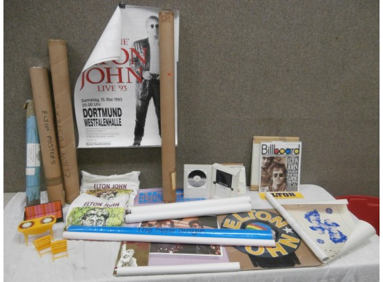 Elton John Ephemera, Posters, Sign, CD'S, T-shirts, Etc.