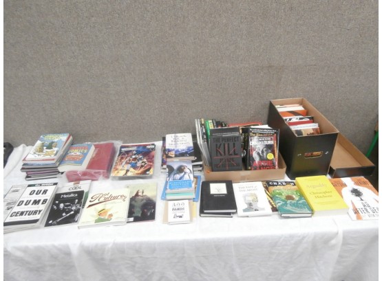 Ephemera Lot Of Books, Trade Paperbacks, Comic Convention Signed Magazines, Etc.