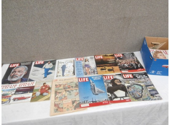 Life Magazines, Popular Science, Newspapers, Etc.