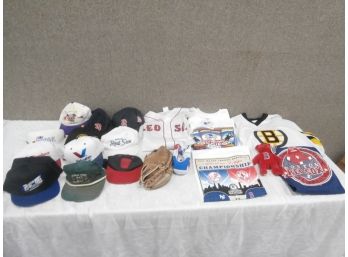 Sports Collectables Including T-shirts (xlarge), Jerseys, Caps, Hollander Glove, Etc.