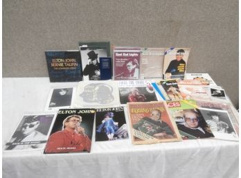 Elton John Ephemera Including Books, Magazines And Other Related Items