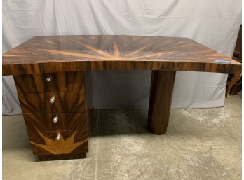 Art Deco Style Desk With One Bank Of Drawers 3 Parts Easy To Move
