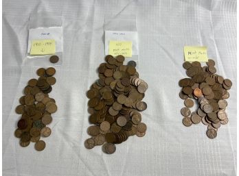 333 Wheat Pennies From 1910-1950s