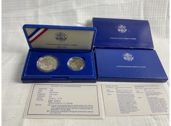 1986 Liberty Commemorative 2 Coin Proof Set