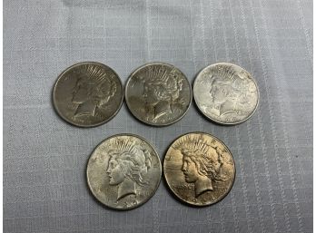 5 Peace Dollars 1922 - 1926