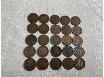 25 Indian Pennies