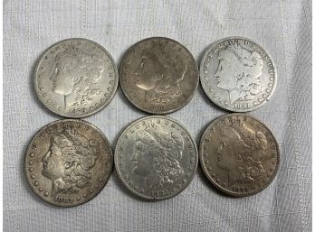 6 Morgan Dollars From 1879 Through 1884
