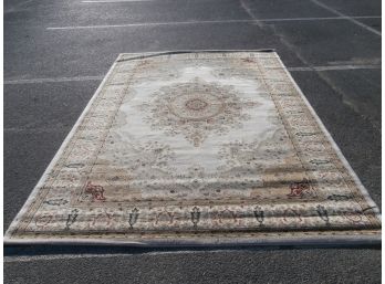 Machine Made Rug With Some Fraying On The Edges