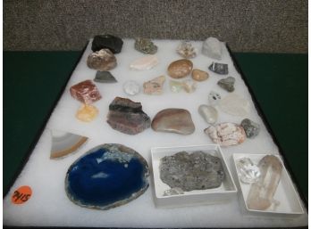 Mixed Lot Of Minerals, Crystal, Geodes, Polished Stone