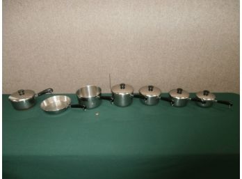 Pots And Pans Including Revere Ware, 1801 Disc Bottom, 1 Copper Clad Stainless Steel Revere Ware