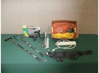 Extension Cords, Black And Decker 3-8 Inch Drill, 2 Canes With Casino Graphics And More