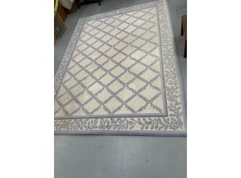 Continuous Loop Area Rug, Floral Geometric