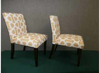 Pair Of Contemporary Upholstered Side Chairs