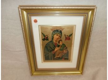 Framed Religious Print Printed In Switzerland No. 037