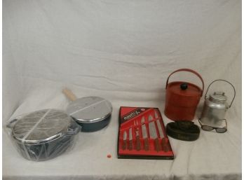 Avanti Stainless Knife Set, T-Fal Unused Cookware, Tophie Pouch, Ice Bucket And More