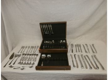 Mixed Lot Of Flatware Including Mikasa Stainless Japan(in Chest) And Supreme By Towle Stainless Korea And More