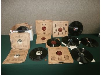 Early Record Collection Including Edison Diamond Disc Recreation Records, Some With Sleeves And More