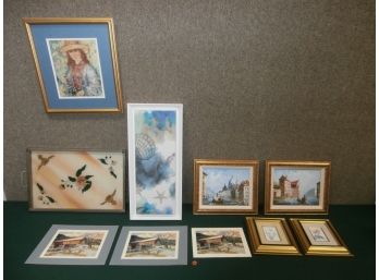 Assorted Prints And Pictures And One Tray, Various Subject Matter Including Venice Scenes