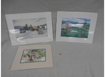 3 Matted Prints