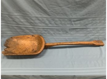Antique Signed Carved Wooden Shovel:  A. Ferry