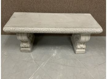 3 Piece Cement Bench With Great Carvings