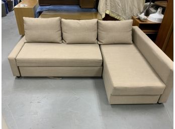 Ikea L Shaped Sectional With Storage In Chaise And Pull Out Bed