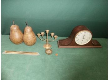 Seth Thomas Mantle Clock, Ruud Water Heaters Advertising Pole, Decorative Pears And More