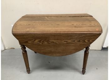 Antique Oak Drop Leaf Table With Great Graining