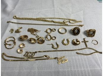 14k Jewelry Lot No Stones, For Repair Or Scrap 54 Grams