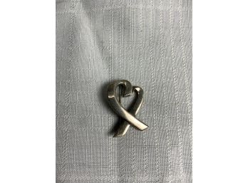 Tiffany And Co. Sterling Picasso Heart Pin 4.6g