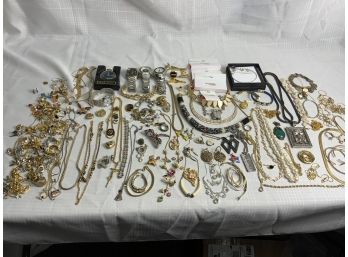 Costume Jewelry Lot Including Watches And Assorted Jewelry